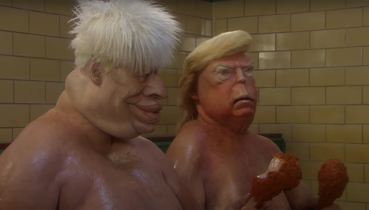 Boris Johnson and Donald Trump in Spitting Image