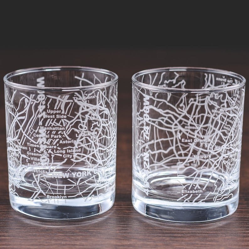 Food52 Vintage-Inspired Etched Martini & Cocktail Glasses - Goblet (Set of 4)