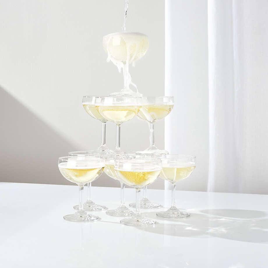 Food52 Vintage-Inspired Etched Martini & Cocktail Glasses - Goblet (Set of 4)