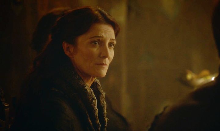 A disappointed sigh from Catelyn is coming.