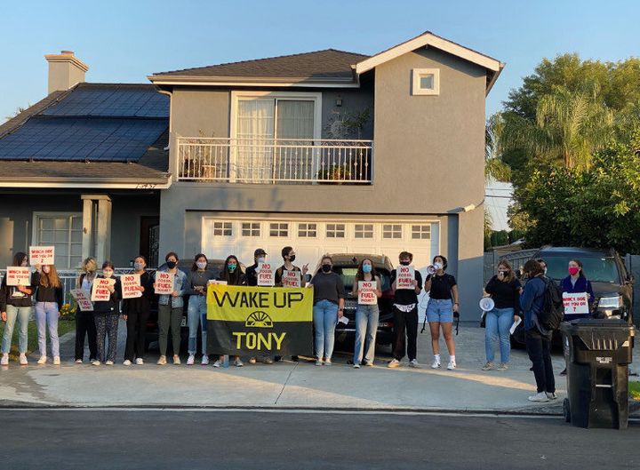 Since the pandemic, my activism has become more local. I helped organize a protest with Sunrise Los Angeles Youth to speak out against a local representative for taking hundreds of thousands of dollars in fossil fuel donations.