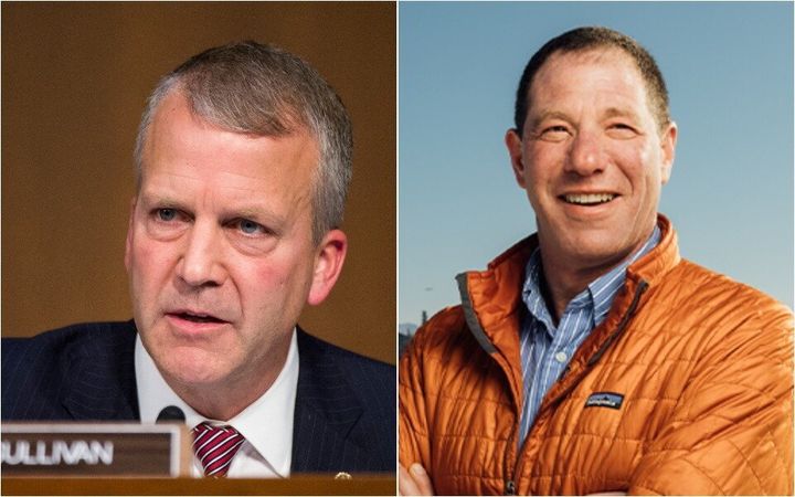 Mine executives said they were counting on Sen. Dan Sullivan (R-Alaska), left, who is being by challenged by Dr. Al Gross, an independent, to remain silent about Pebble Mine.