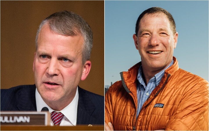 Mine executives said they were counting on Sen. Dan Sullivan (R-Alaska), left, who is being by challenged by Dr. Al Gross, an independent, to remain silent about Pebble Mine.