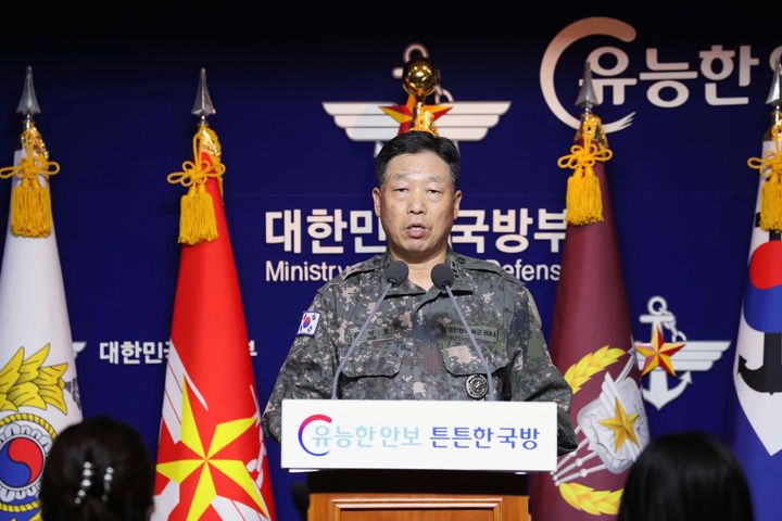 Lt. Gen. Ahn Young Ho, a top official at the South Korean military's office of the Joint Chiefs of Staff, said on Thursday North Korean troops found the missing official on a floating object in waters near the rivals' disputed sea boundary.
