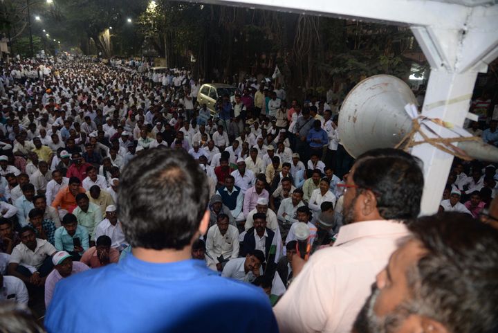 Members of Swabhimani Shetkari Sanghatana protesting in a file photo