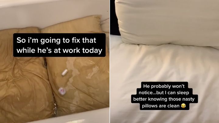 A TikTok video of a woman washing her boyfriend's pillows for the first time in 10 years has gone viral, fetching 1.7 million viws 