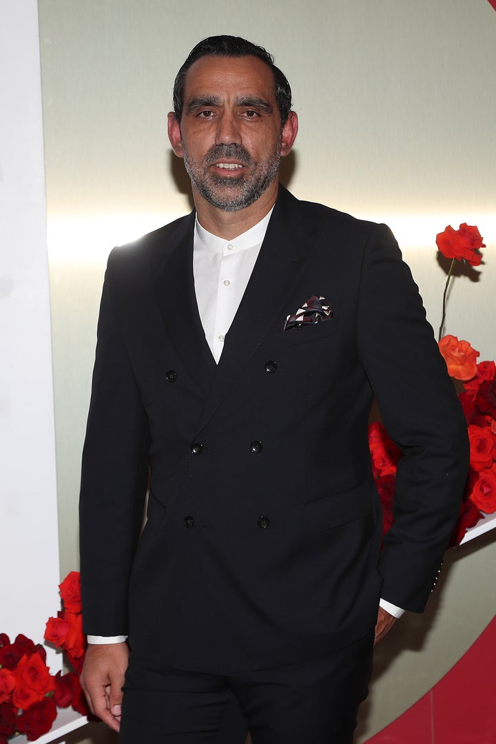 Adam Goodes attends the Gala Runway 1 show at Melbourne Fashion Festival on March 10, 2020 in Melbourne, Australia. 