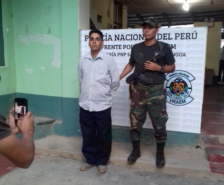 Félix Steven Manrique, detenido por la Policía peruana.