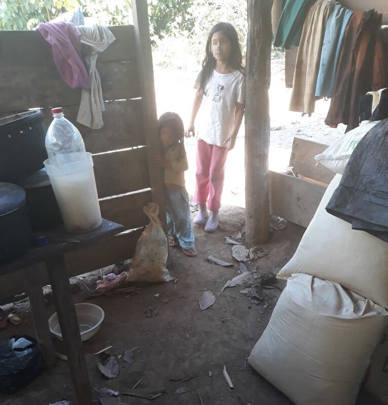 Dos de los menores, hijos de Manrique y una adepta, que vivían a cargo de Patricia.