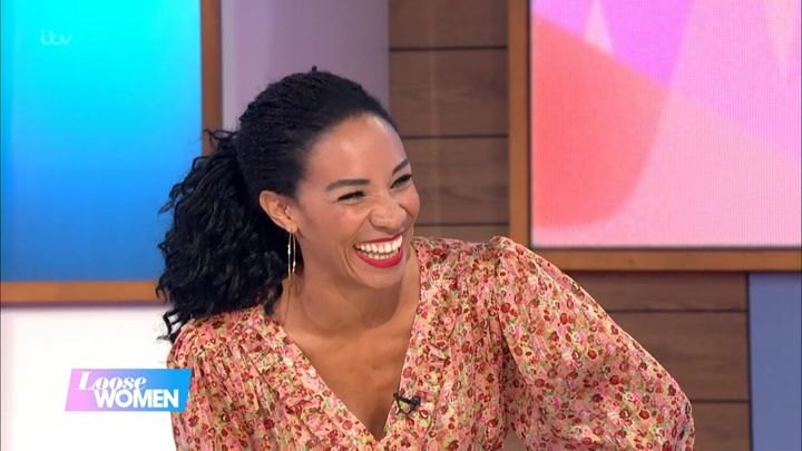 Michelle Ackerley on the Loose Women panel. 
