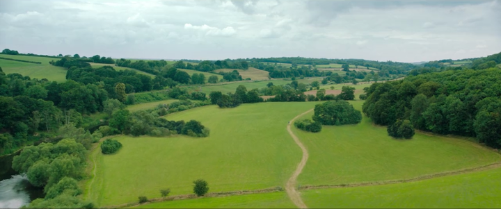 The opening shot of "Enola Holmes" on Netflix.