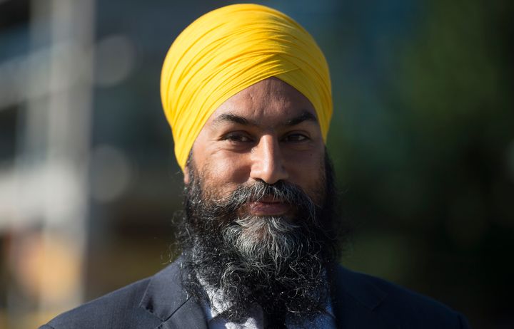 NDP Leader Jagmeet Singh addresses the media in Vancouver on Aug. 18, 2020 following the resignation of the federal finance minister. 