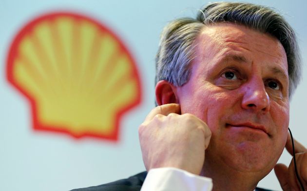 Royal Dutch Shel CEO Ben van Beurden listens to a question during a news conference in Rio de Janeiro, Brazil.