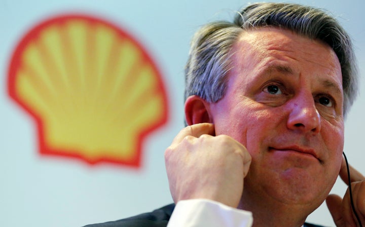 Royal Dutch Shel CEO Ben van Beurden listens to a question during a news conference in Rio de Janeiro, Brazil.