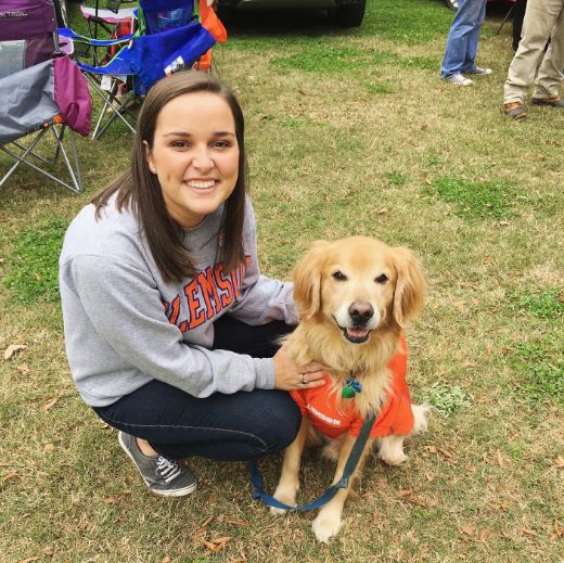 Sallie Gregory-Hammett with Charlie when he was a puppy.