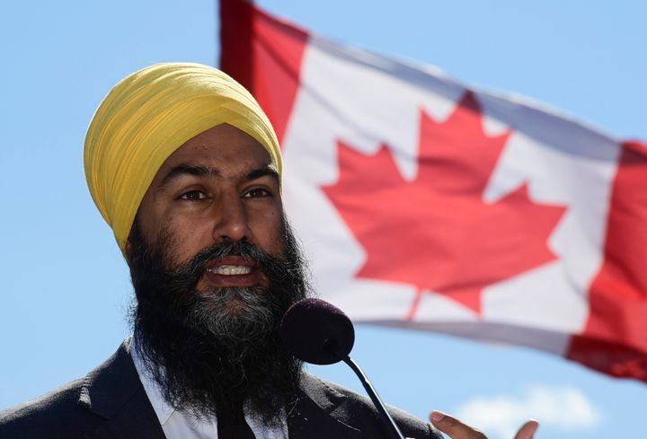 NDP Leader Jagmeet Singh holds a press conference in Gatineau, Que. on Sept. 18, 2020.