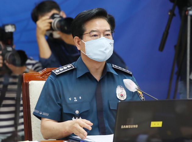 The head of the National Police Agency, Kim Chang-ryong, spoke at the video conference of the national command team in preparation for the Chuseok Defense Assembly and Gaecheon Day held at the Seodaemun-gu Police Office in Seoul. the day 25.