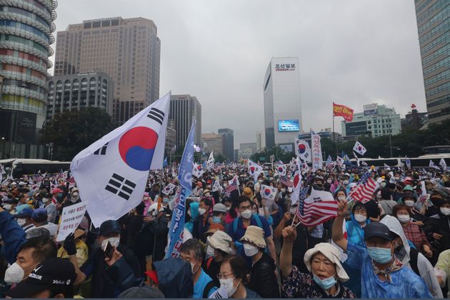 (Material photo) After conservative groups held a rally in Gwanghwamun, Seoul, on August 15.