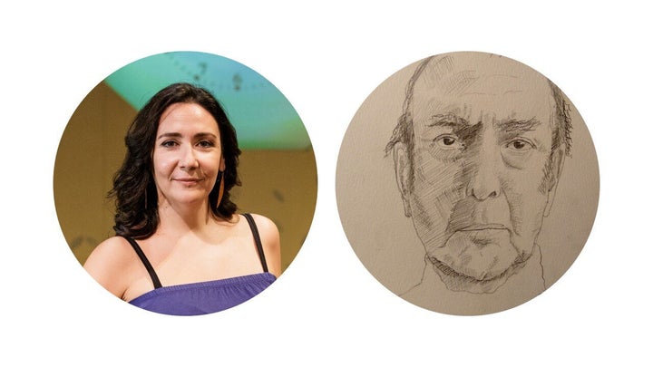 Carolina África y Harold Pinter.