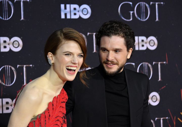 Rose Leslie and Kit Harington at the premiere of Game Of Thrones' final series