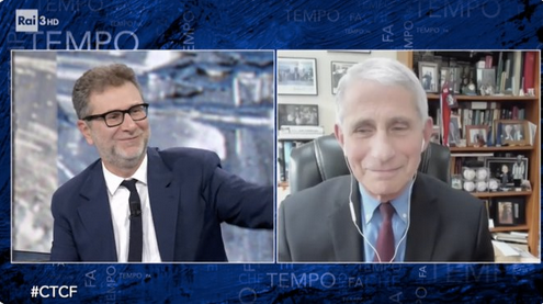 Anthony Fauci a Che tempo che fa: "Ottimista per il vaccino a gennaio 2021" Anthony Fauci a Che tempo che fa: "Ottimista per il vaccino a gennaio 2021"