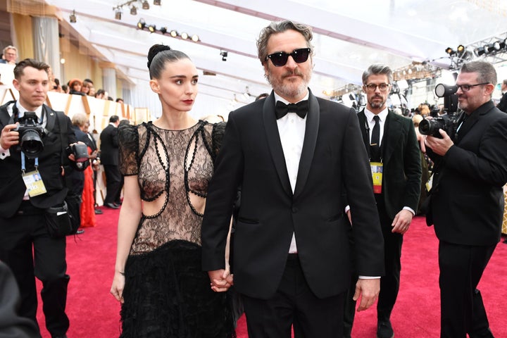 Joaquin Phoenix Rooney Mara arrive for the 92nd Oscars in 2020. 