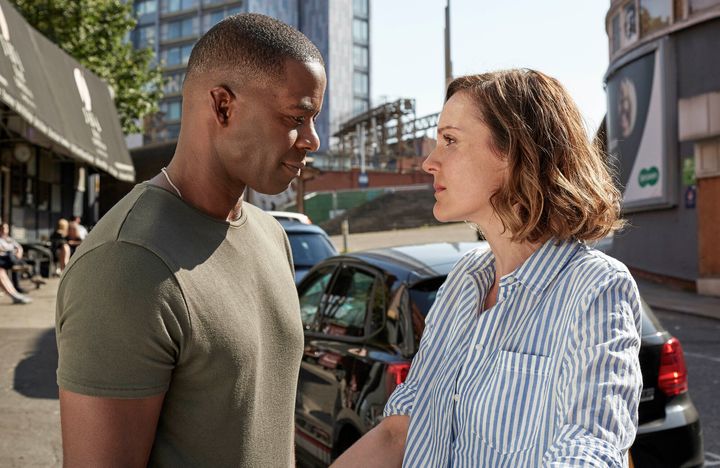 Adrian Lester and Rachael Stirling as David and Kelly