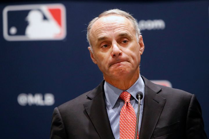 Laid-off workers at the Langham hotel in Pasadena, California, have asked Major League Baseball Commissioner Rob Manfred to help them get hired back at the hotel.