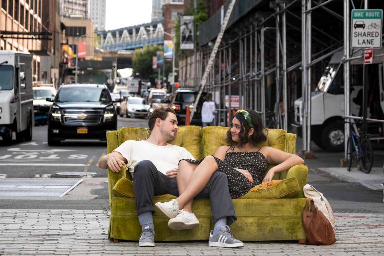 "I think the spirit of New York is pretty amazing, and it’s been really incredible to watch how the city has come alive in a new way" despite the coronavirus, says Geraldine Viswanathan, pictured here with her co-star Dacre Montgomery.