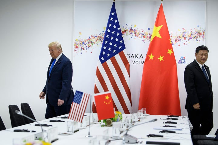 US President Donald Trump and China's President Xi Jinping attend a bilateral meeting on the sidelines of the G20 Summit in Osaka on June 29, 2019.