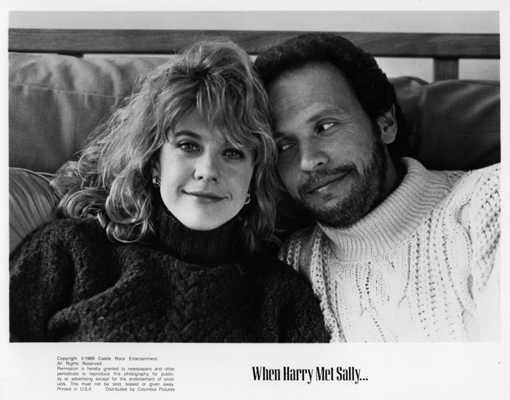 Actors Meg Ryan and Billy Crystal pose for the movie "When Harry Met Sally," circa 1989.