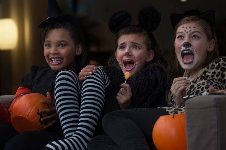Watching scary movies as a family can be a fun way to celebrate Halloween.