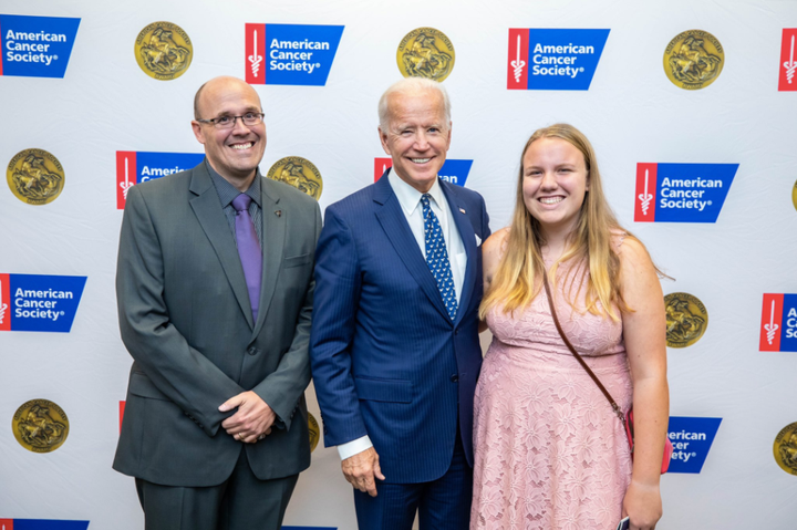 In 2018, Ellie Boyle and her father met Biden at an American Cancer Society event.