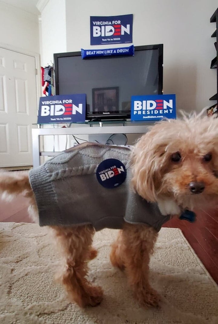 Amanda Linton, a Biden super fan in Virginia, named her dog after the Democratic presidential nominee.