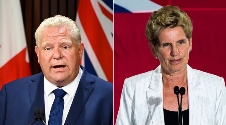 Doug Ford and Kathleen Wynne shared a nice exchange at Queen's Park Tuesday.