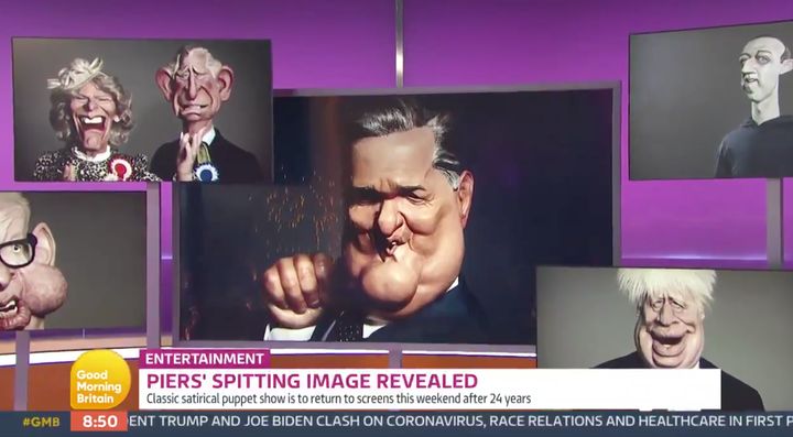 Piers Morgan as he will appear on Spitting Image