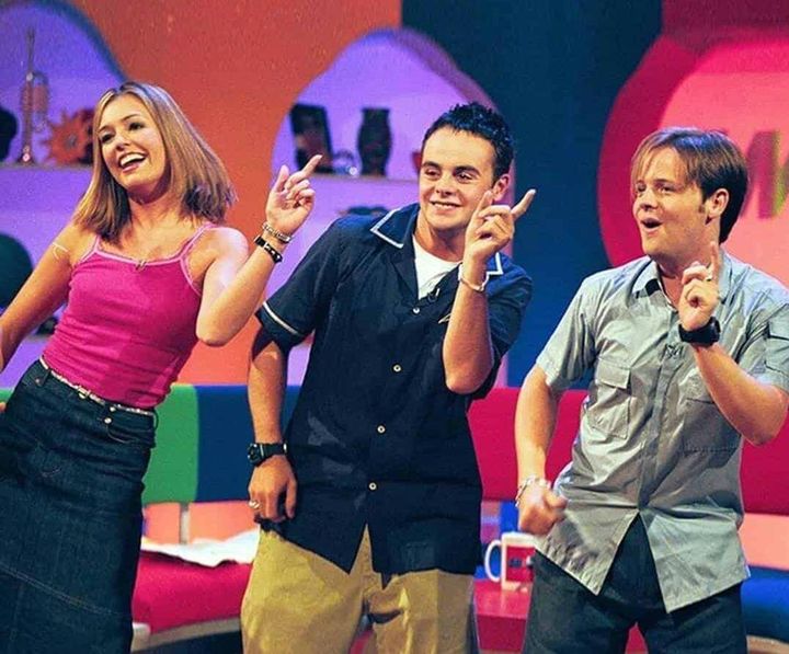 Ant, Dec and Cat Deeley on SMTV in the late 90s