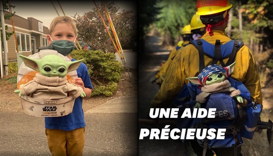 Baby Yoda ne quitte plus les pompiers américains engagés sur les feux de