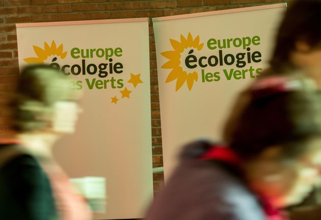 Logo d'Europe écologie les Verts photographiés à l'occasion de l'université...