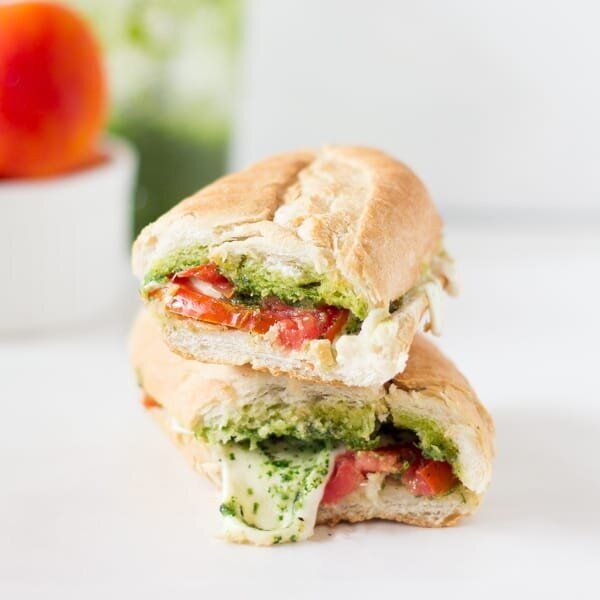 Caprese Sandwich with Parsley Pesto from Jessica In The Kitchen