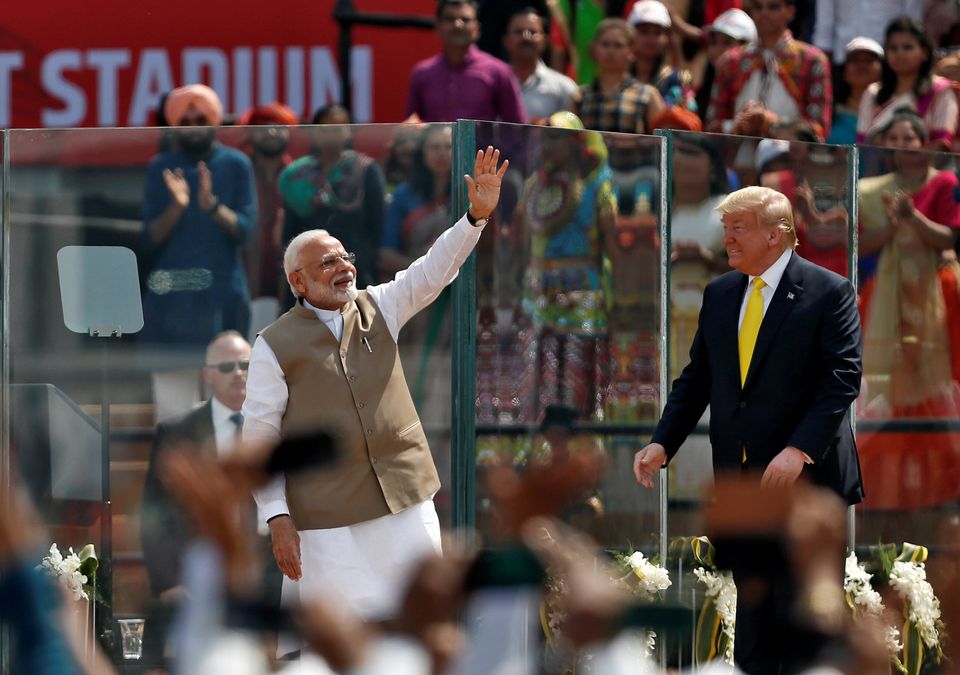 India Prime Minister Narendra Modi and President Donald Trump share authoritarian instincts -- and both could be emboldened by a Trump reelection. The two are seen here in Ahmedabad, India, earlier this year.