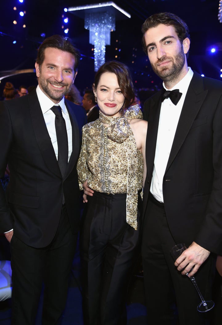 Bradley Cooper, Emma Stone and Dave McCary at the 25th annual Screen Actors Guild Awards in 2019.