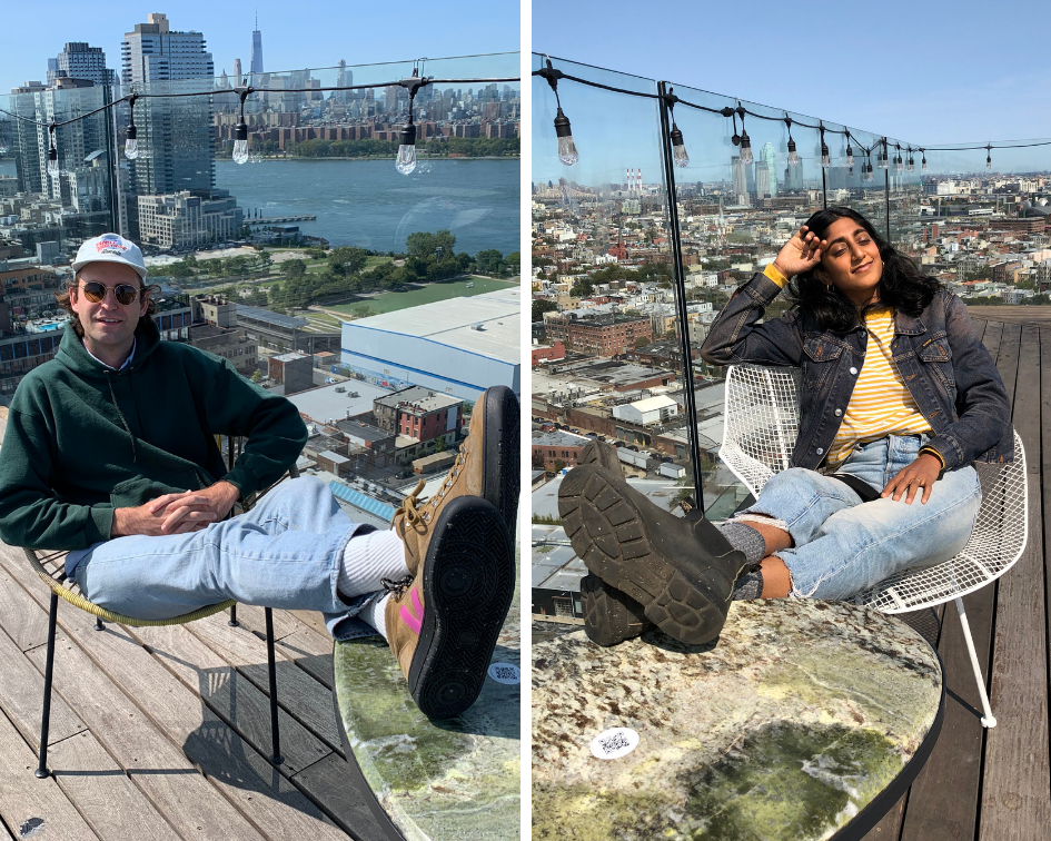 John Reynolds and Sunita Mani, photographed by each other, at Westlight in Brooklyn.