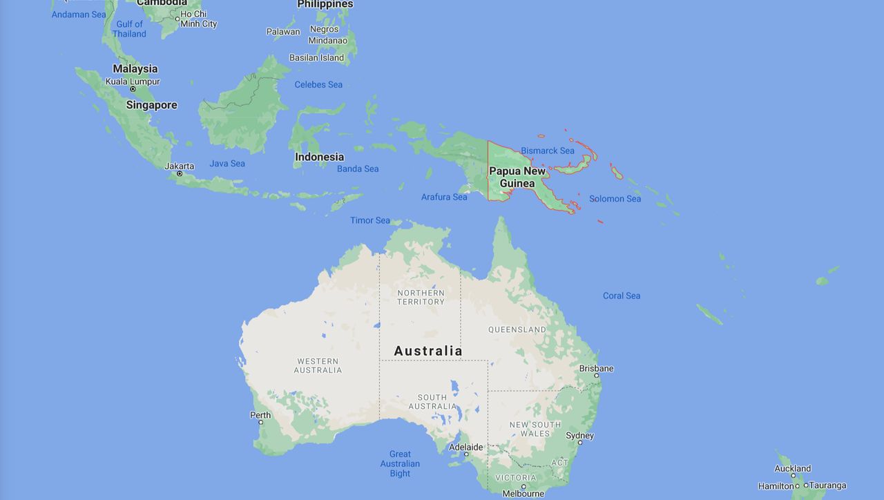 Papua New Guinea is more than 8,500 miles away from the UK 