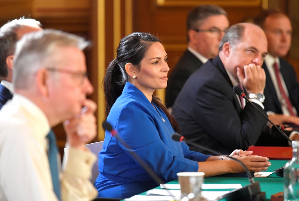 Home secretary Priti Patel at a cabinet meeting in September