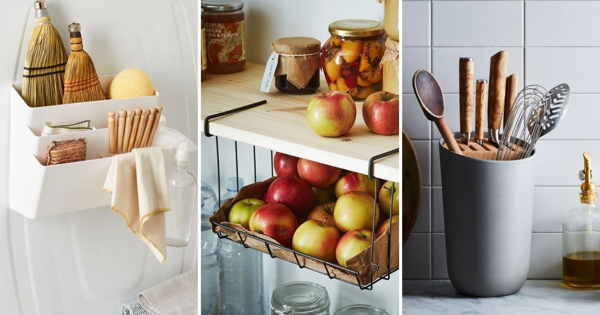 25 Clever Small Kitchen Storage Ideas Under 50 HuffPost Life