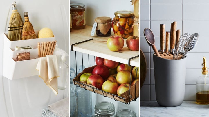 We found small kitchen storage ideas under $50 that'll kick the clutter out of your kitchen.