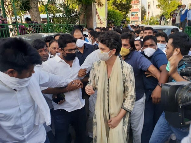 Priyanka Gandhi arrives at Valmiki