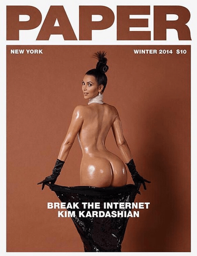 Kim Kardashian en la portada de la revista 'Paper'.
