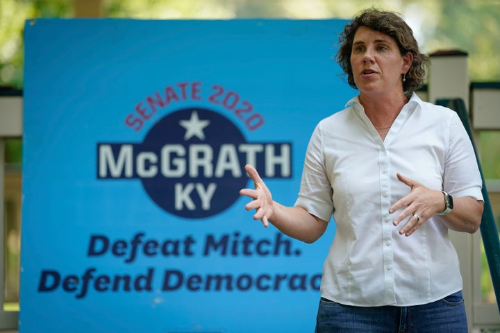 Democratic Senate candidate Amy McGrath's latest efforts to win over Trump voters in Kentucky could complicate Democratic presidential nominee Joe Biden's attempts to swing Ohio.